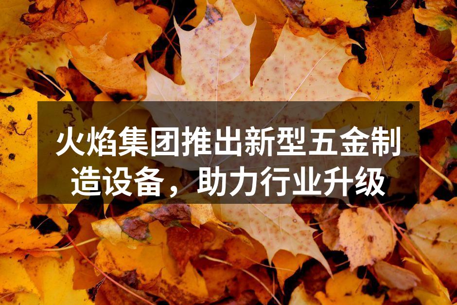 火焰集团新型五金制造设备发布会现场